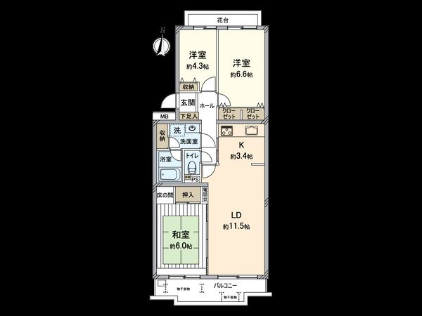港南台パークホームズ 間取図(平面図) 港南台パークホームズ 間取図(平面図)