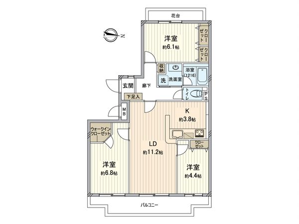 港南台パークホームズ 間取図(平面図) 港南台パークホームズ 間取図(平面図)