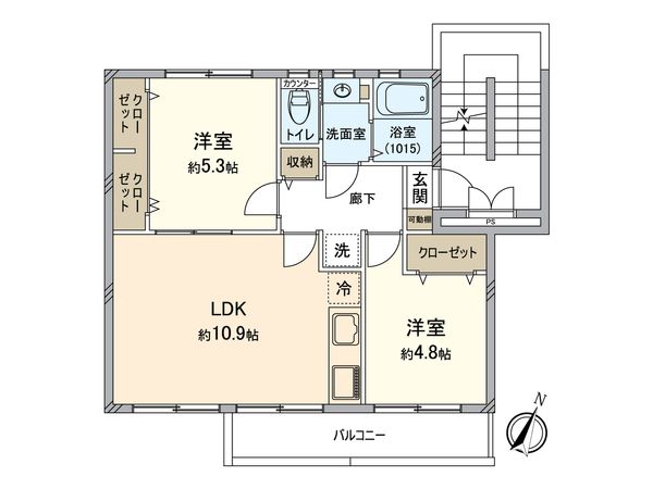 港南台めじろ団地 22号棟 間取図(平面図)