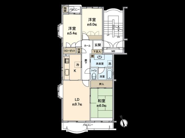 港南台プリンスハイツ 5号館 間取図(平面図)
