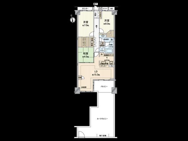 ヒルトップ横浜根岸 パークサイドコート 間取図(平面図)