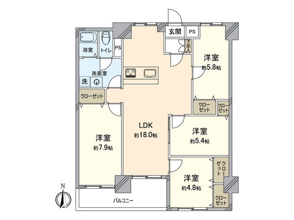 野庭団地 634-3号棟 間取図(平面図) 野庭団地 634-3号棟 間取図(平面図)