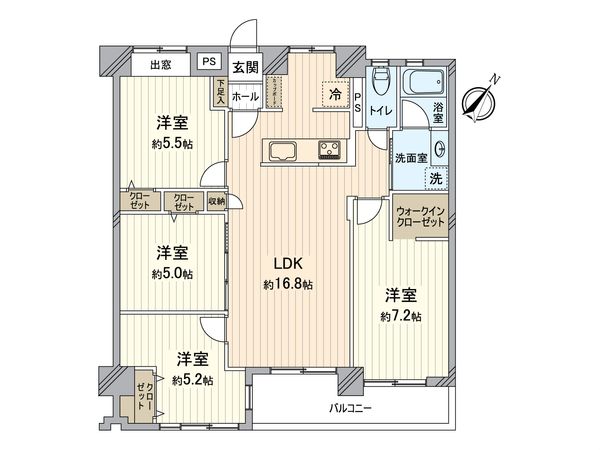 野庭団地 634-1号棟 間取図(平面図)