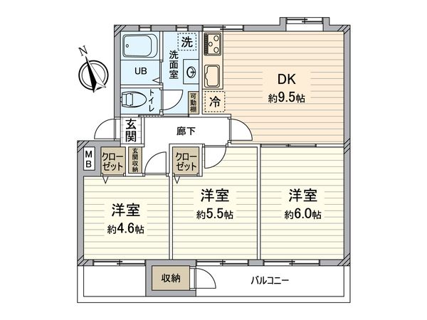 上中里団地 10号棟 間取図(平面図) 間取図(平面図)
