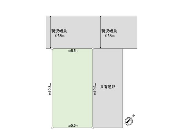 鶴見区獅子ケ谷1丁目(古家付き土地) 区画図