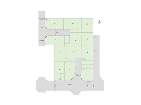 鶴見区馬場7丁目条件付き土地全12区画(区画1) 全体区画図