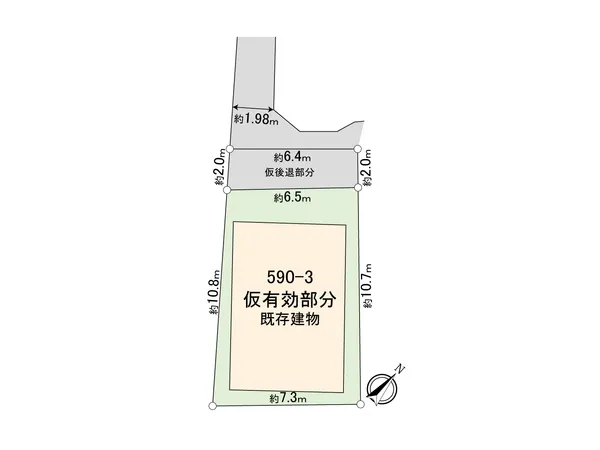 幹線道路から一本入っているため、車のエンジン音などを比較的気にせずに、お過ごしいただけます。奥行きのある土地の形状につき、プライバシーを考慮したプランニングが可能です。