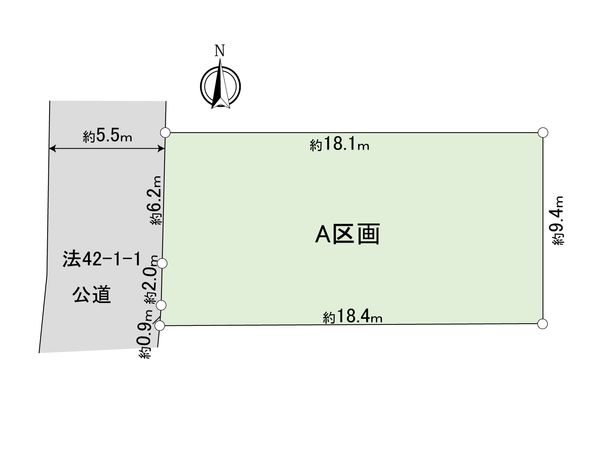 鶴見区梶山2丁目(土地A区画) 区画図 鶴見区梶山2丁目(土地A区画) 区画図