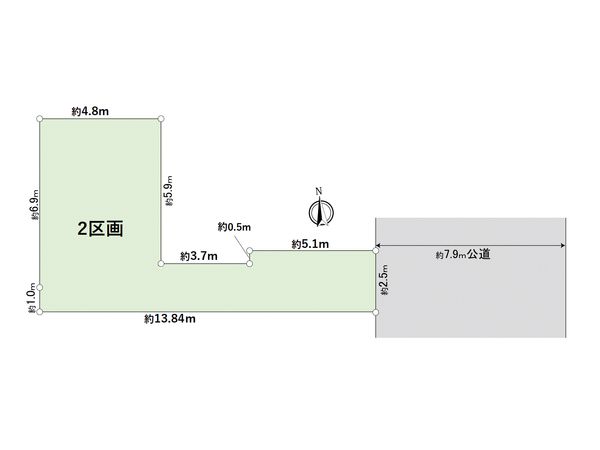 鶴見区仲通2丁目(土地)2区画 区画図