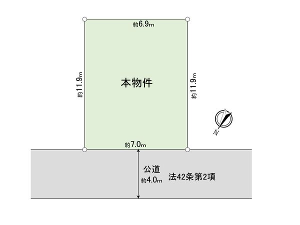 鶴見区上末吉3丁目(古家付土地) 区画図 鶴見区上末吉3丁目(古家付土地) 区画図
