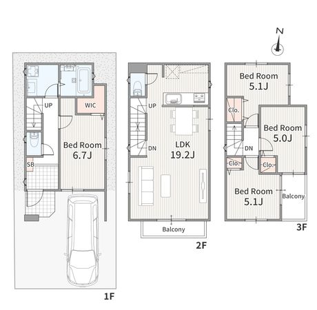建物プラン例 (間取り図)