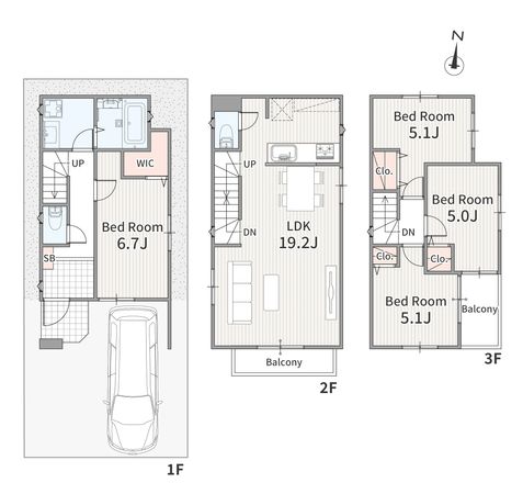 建物プラン例 (間取り図)