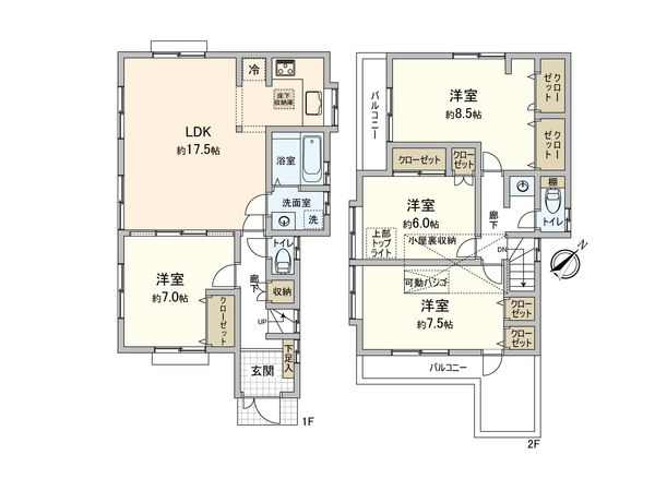鶴見区馬場2丁目(戸建) 間取図(平面図)