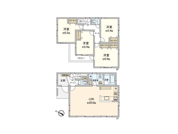 鶴見区獅子ケ谷3丁目(戸建) 間取図(平面図) 鶴見区獅子ケ谷3丁目(戸建) 間取図(平面図)