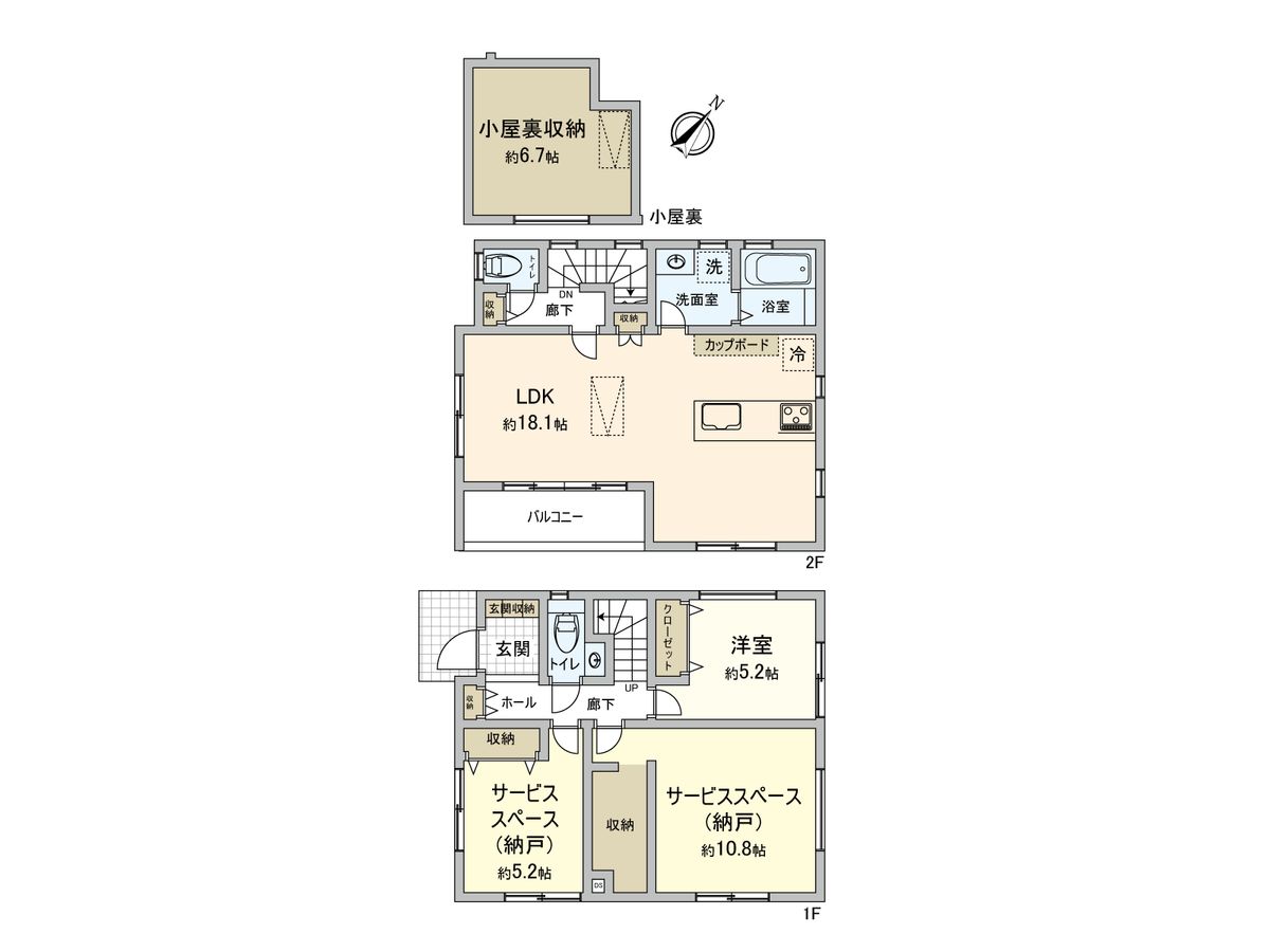 鶴見区北寺尾1丁目(新築戸建)D棟 間取図(平面図) 間取図(平面図)