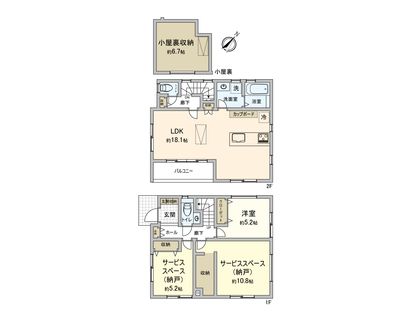 鶴見区北寺尾1丁目(新築戸建)D棟 間取図(平面図)
