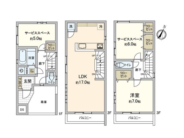 鶴見区平安町2丁目(戸建) 間取図(平面図) 鶴見区平安町2丁目(戸建) 間取図(平面図)
