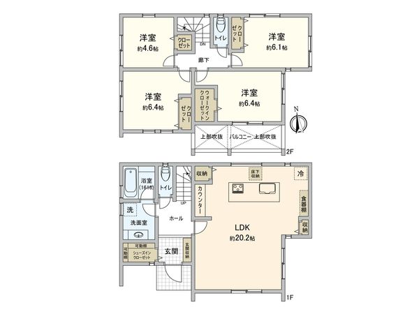 鶴見区梶山2丁目(新築戸建) 間取図(平面図)