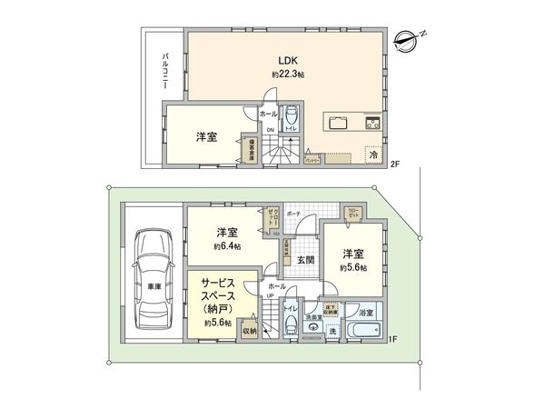 鶴見区東寺尾北台(新築戸建)6号棟 間取図(平面図)