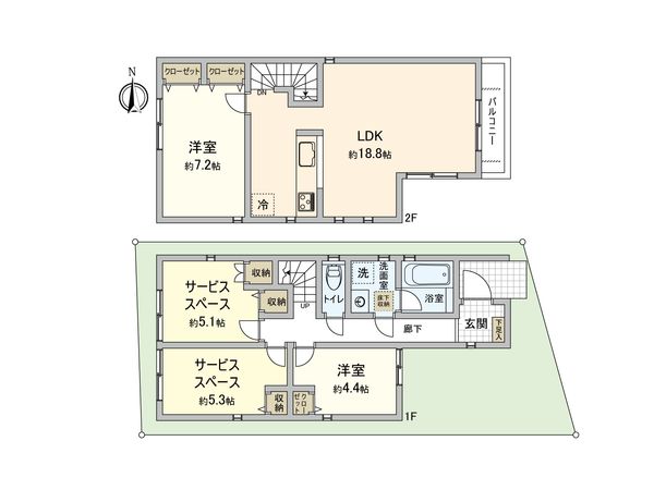 鶴見区潮田町4丁目(戸建) 間取図(平面図) 鶴見区潮田町4丁目(戸建) 間取図(平面図)