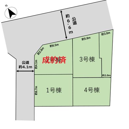 神奈川区片倉1丁目(新築戸建)1号棟 全体区画図