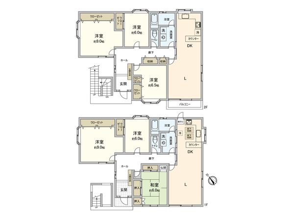 鶴見区北寺尾1丁目(戸建) 間取図(平面図)