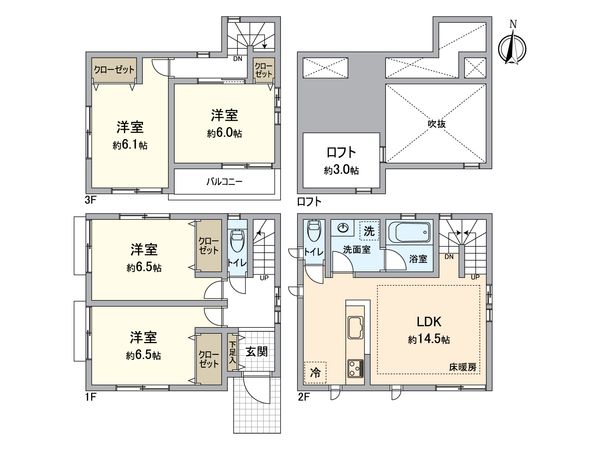 鶴見区東寺尾東台(戸建) 間取図(平面図)