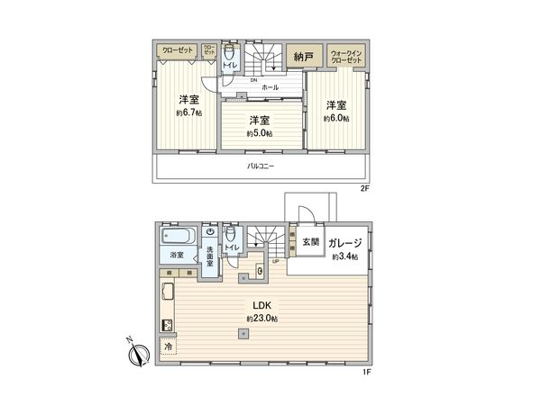 鶴見区上末吉1丁目(戸建) 間取図(平面図) 鶴見区上末吉1丁目(戸建) 間取図(平面図)