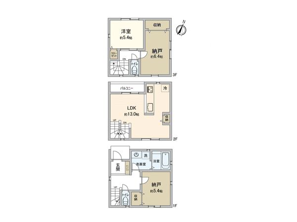 鶴見区汐入町2丁目(新築戸建)D号棟 間取図(平面図)