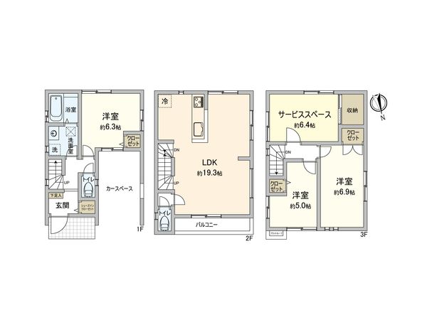 鶴見区北寺尾1丁目(新築4号棟) 間取図(平面図) 鶴見区北寺尾1丁目(新築4号棟) 間取図(平面図)