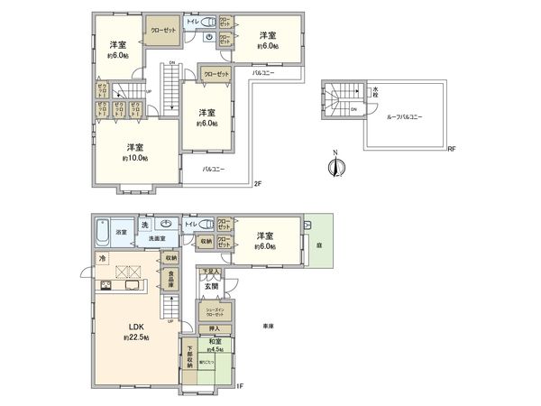 鶴見区馬場6丁目(戸建) 間取図(平面図) 鶴見区馬場6丁目(戸建) 間取図(平面図)