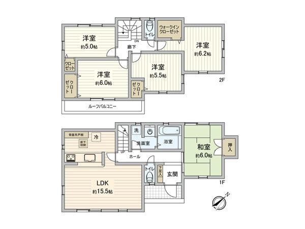 鶴見区梶山2丁目(戸建) 間取図(平面図)