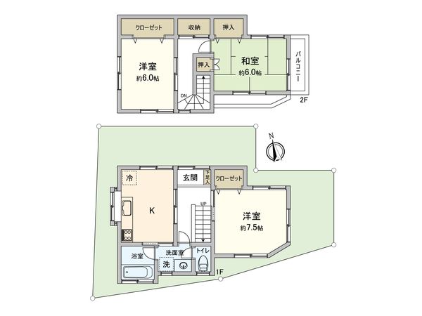 鶴見区馬場7丁目(戸建) 間取図(平面図) 鶴見区馬場7丁目(戸建) 間取図(平面図)