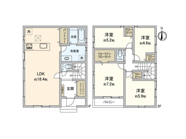 鶴見区東寺尾東台(新築戸建) 間取図(平面図) 鶴見区東寺尾東台(新築戸建) 間取図(平面図)