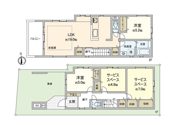 鶴見区東寺尾中台(新築戸建)3号棟 間取図(平面図) 鶴見区東寺尾中台(新築戸建)3号棟 間取図(平面図)