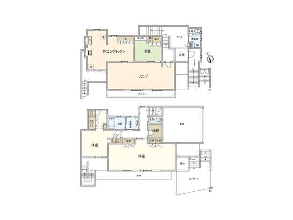 鶴見区北寺尾1丁目(戸建) 間取図(平面図) 間取図(平面図)