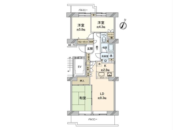 コープ野村バードウッド鶴見 3番館 間取図(平面図) コープ野村バードウッド鶴見 3番館 間取図(平面図)