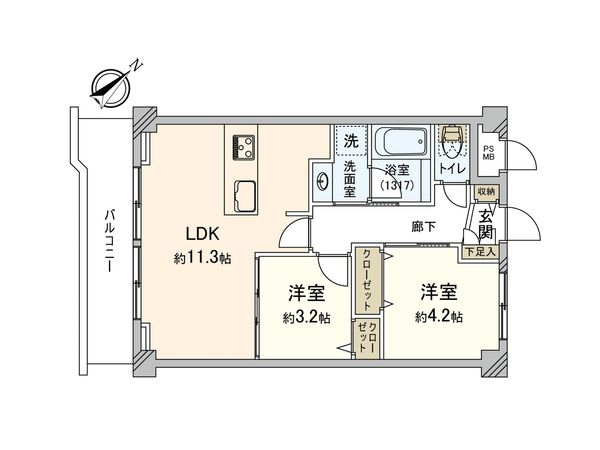 東寺尾ダイヤモンドマンションA号棟 間取図(平面図)