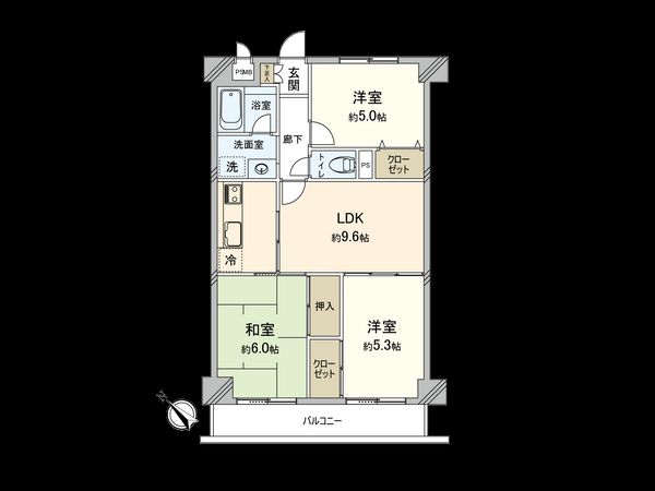 山久・エンゼルハイム花月園 間取図(平面図)