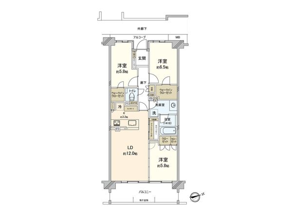 オーベル横浜鶴見二見台 間取図(平面図) オーベル横浜鶴見二見台 間取図(平面図)