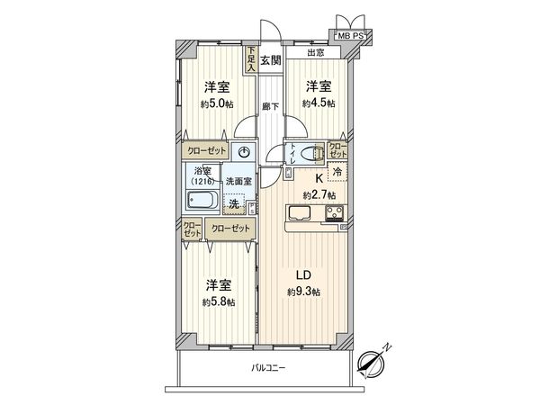 ビッグヴァン東寺尾 間取図(平面図) 間取図(平面図)