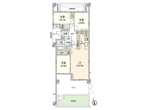 アールヴェール菊名錦が丘 間取図(平面図)
