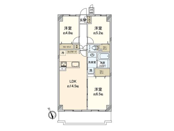 サンライズ鶴見北寺尾1 間取図(平面図)