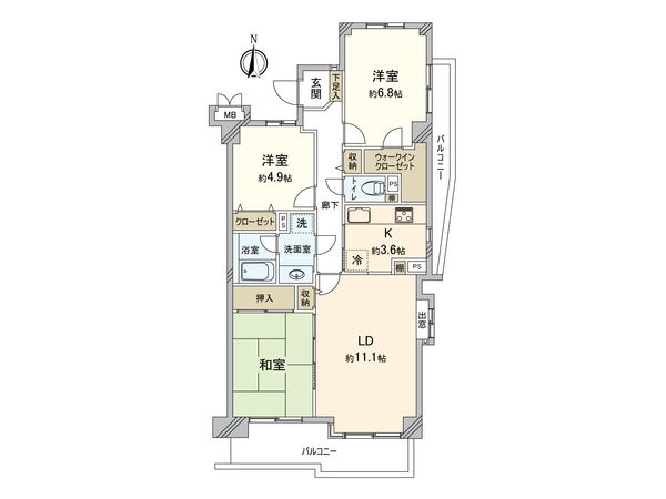 藤和シティコープ三ツ池 間取図(平面図) 藤和シティコープ三ツ池 間取図(平面図)