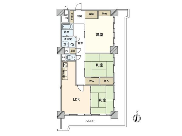 鶴見岸谷ハイツ A棟 間取図(平面図) 鶴見岸谷ハイツ A棟 間取図(平面図)