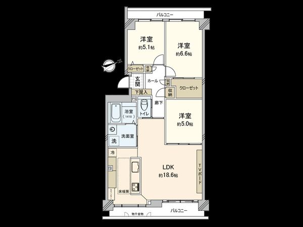 パーク・ハイム鶴見 間取図(平面図)