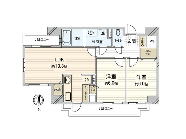 ラアトレ横濱鶴見Ⅱ 間取図(平面図)