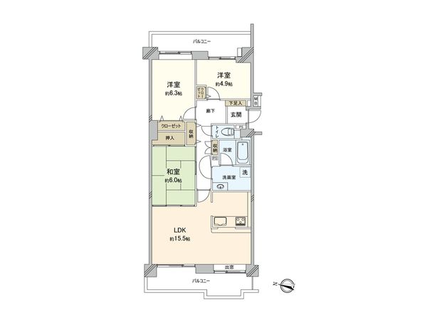 シティクレスト東寺尾 壱番館 間取図(平面図)