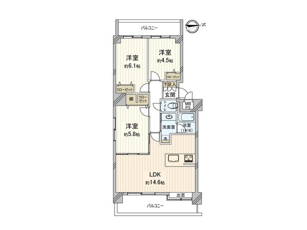 ダイアパレスアクティブシティ鶴見 間取図(平面図) ダイアパレスアクティブシティ鶴見 間取図(平面図)