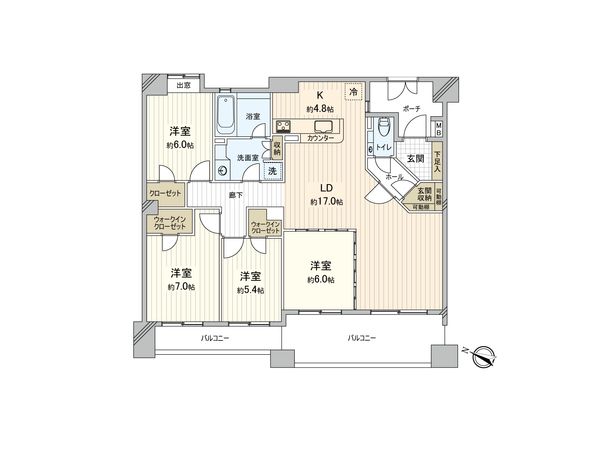 セントレジアス鶴見 間取図(平面図) セントレジアス鶴見 間取図(平面図)